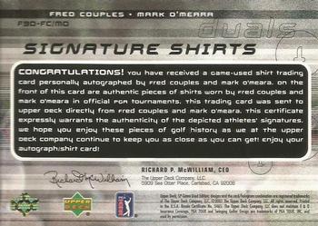 2003 SP Game Used - Signature Shirts Duals #FCMO Fred Couples / Mark O'Meara Back