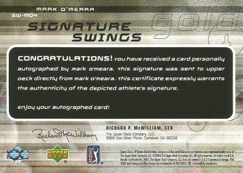 2003 SP Game Used - Signature Swings Gold 1 #SW-MO4 Mark O'Meara Back