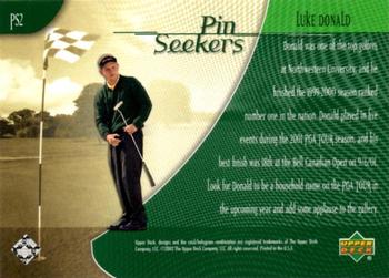 2002 Upper Deck - Pin Seekers #PS2 Luke Donald Back