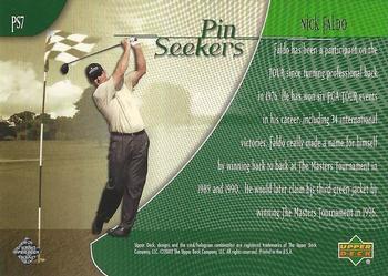 2002 Upper Deck - Pin Seekers #PS7 Nick Faldo Back