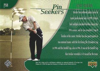 2002 Upper Deck - Pin Seekers #PS18 Steve Stricker Back