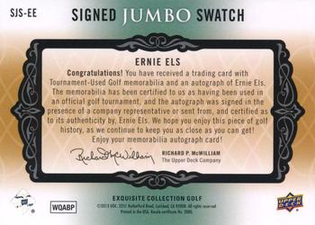 2014 Upper Deck Exquisite - Signed Jumbo Swatch #SJS-EE Ernie Els Back
