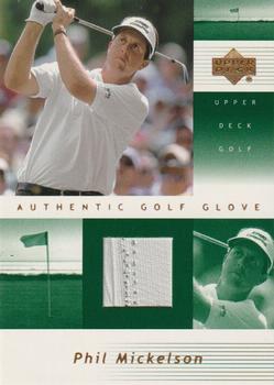 2002 Upper Deck - Authentic Golf Glove #PM-G Phil Mickelson Front