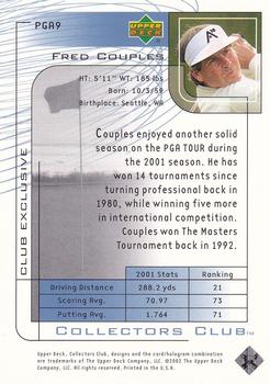 2002 Upper Deck - Collector's Club #PGA9 Fred Couples Back