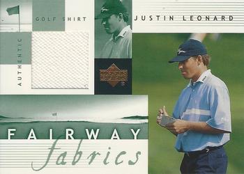 2002 Upper Deck - Fairway Fabrics #JL-FF Justin Leonard Front