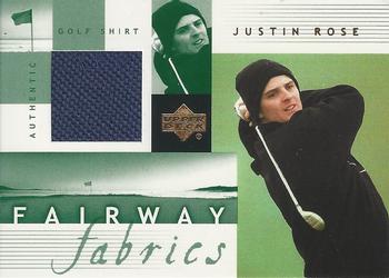 2002 Upper Deck - Fairway Fabrics #JR-FF Justin Rose Front