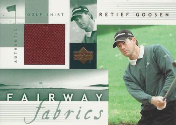 2002 Upper Deck - Fairway Fabrics #RG-FF Retief Goosen Front