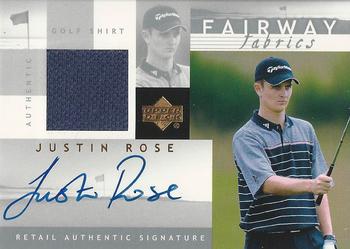 2002 Upper Deck - Fairway Fabrics Signatures Silver #JRAFF Justin Rose Front