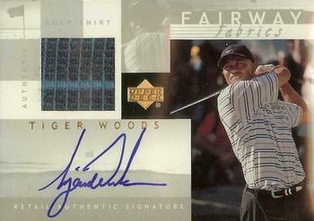 2002 Upper Deck - Fairway Fabrics Signatures Silver #TWAFF Tiger Woods Front