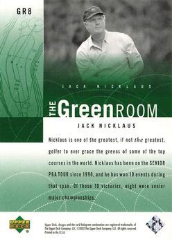 2002 Upper Deck - Green Room #GR8 Jack Nicklaus Back