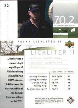 2002 Upper Deck - Silver #22 Frank Lickliter Back