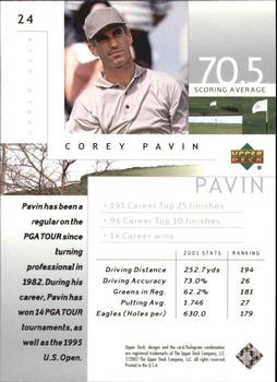 2002 Upper Deck - Silver #24 Corey Pavin Back