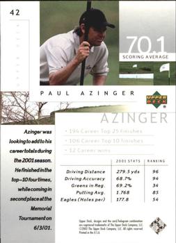 2002 Upper Deck - Silver #42 Paul Azinger Back