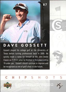 2002 Upper Deck - Silver #87 David Gossett Back