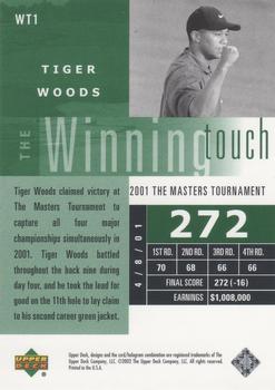 2002 Upper Deck - Winning Touch #WT1 Tiger Woods Back
