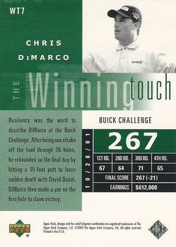 2002 Upper Deck - Winning Touch #WT7 Chris DiMarco Back
