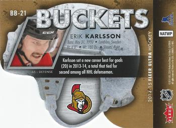 2014-15 Ultra - Buckets #BB-21 Erik Karlsson Back
