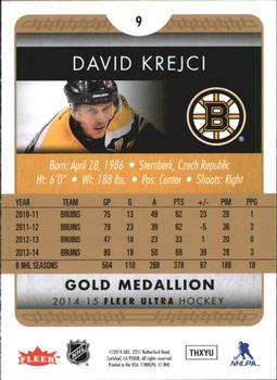 2014-15 Ultra - Gold Medallion #9 David Krejci Back