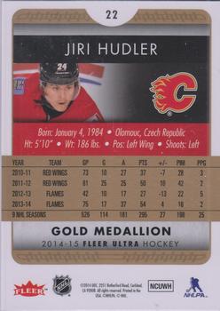 2014-15 Ultra - Gold Medallion #22 Jiri Hudler Back