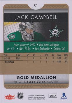 2014-15 Ultra - Gold Medallion #51 Jack Campbell Back
