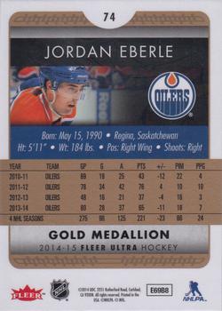 2014-15 Ultra - Gold Medallion #74 Jordan Eberle Back