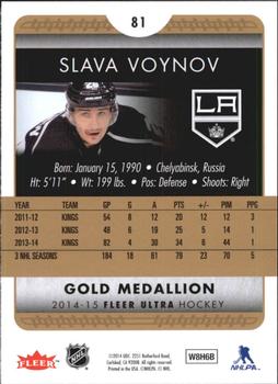 2014-15 Ultra - Gold Medallion #81 Slava Voynov Back