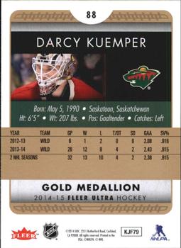 2014-15 Ultra - Gold Medallion #88 Darcy Kuemper Back