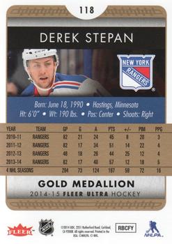 2014-15 Ultra - Gold Medallion #118 Derek Stepan Back