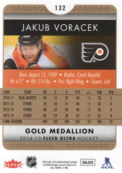 2014-15 Ultra - Gold Medallion #132 Jakub Voracek Back