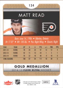 2014-15 Ultra - Gold Medallion #134 Matt Read Back
