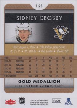 2014-15 Ultra - Gold Medallion #153 Sidney Crosby Back