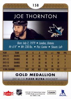 2014-15 Ultra - Gold Medallion #158 Joe Thornton Back