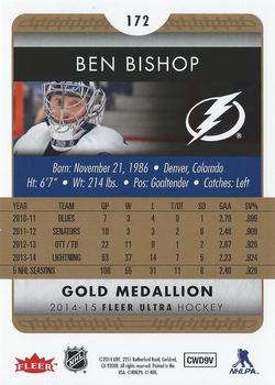 2014-15 Ultra - Gold Medallion #172 Ben Bishop Back