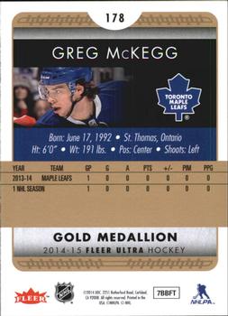 2014-15 Ultra - Gold Medallion #178 Greg McKegg Back