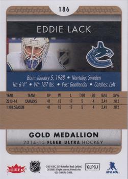 2014-15 Ultra - Gold Medallion #186 Eddie Lack Back