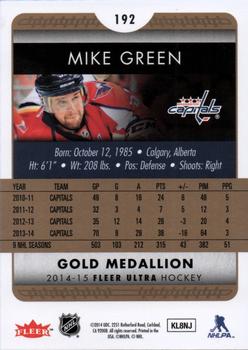 2014-15 Ultra - Gold Medallion #192 Mike Green Back