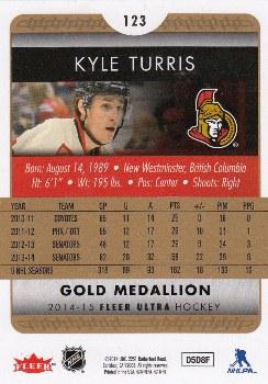 2014-15 Ultra - Gold Medallion #123 Kyle Turris Back