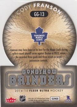 2014-15 Ultra - Gongshow Grinders #GG-13 Cody Franson Back