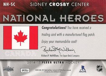 2014-15 Ultra - National Heroes #NH-SC Sidney Crosby Back