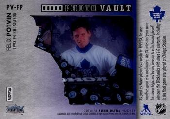 2014-15 Ultra - Photo Vault Film Slide #PV-FP Felix Potvin Back