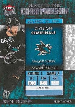 2014-15 Ultra - Road to the Championship #RTCSJS-BB Brent Burns Front