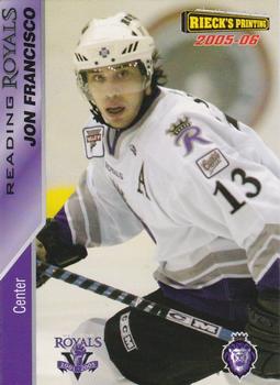 2005-06 Reading Royals (ECHL) #4 Jon Francisco Front