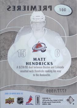 2009-10 Upper Deck Ice #106 Matt Hendricks Back