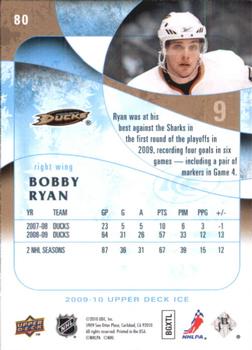 2009-10 Upper Deck Ice #80 Bobby Ryan Back