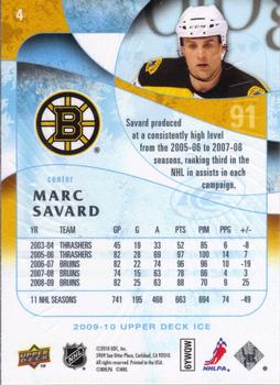 2009-10 Upper Deck Ice #4 Marc Savard Back