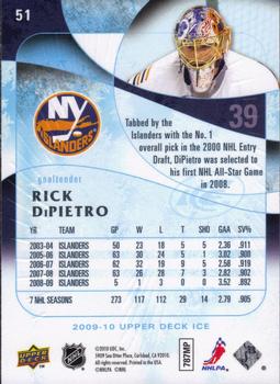 2009-10 Upper Deck Ice #51 Rick DiPietro Back