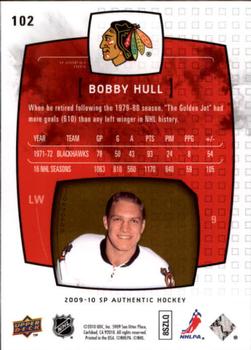 2009-10 SP Authentic #102 Bobby Hull Back