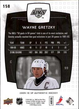 2009-10 SP Authentic #158 Wayne Gretzky Back