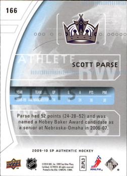 2009-10 SP Authentic #166 Scott Parse Back