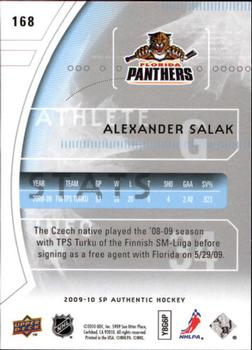 2009-10 SP Authentic #168 Alexander Salak Back